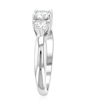 Diamond Three-Stone Shared Prong Engagement Ring in 14k White Gold (1 ct. tw.) - Iris + Mill