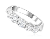 Five-Stone Diamond Wedding Ring in 14k White Gold (1.50 ct. tw.) - Iris + Mill