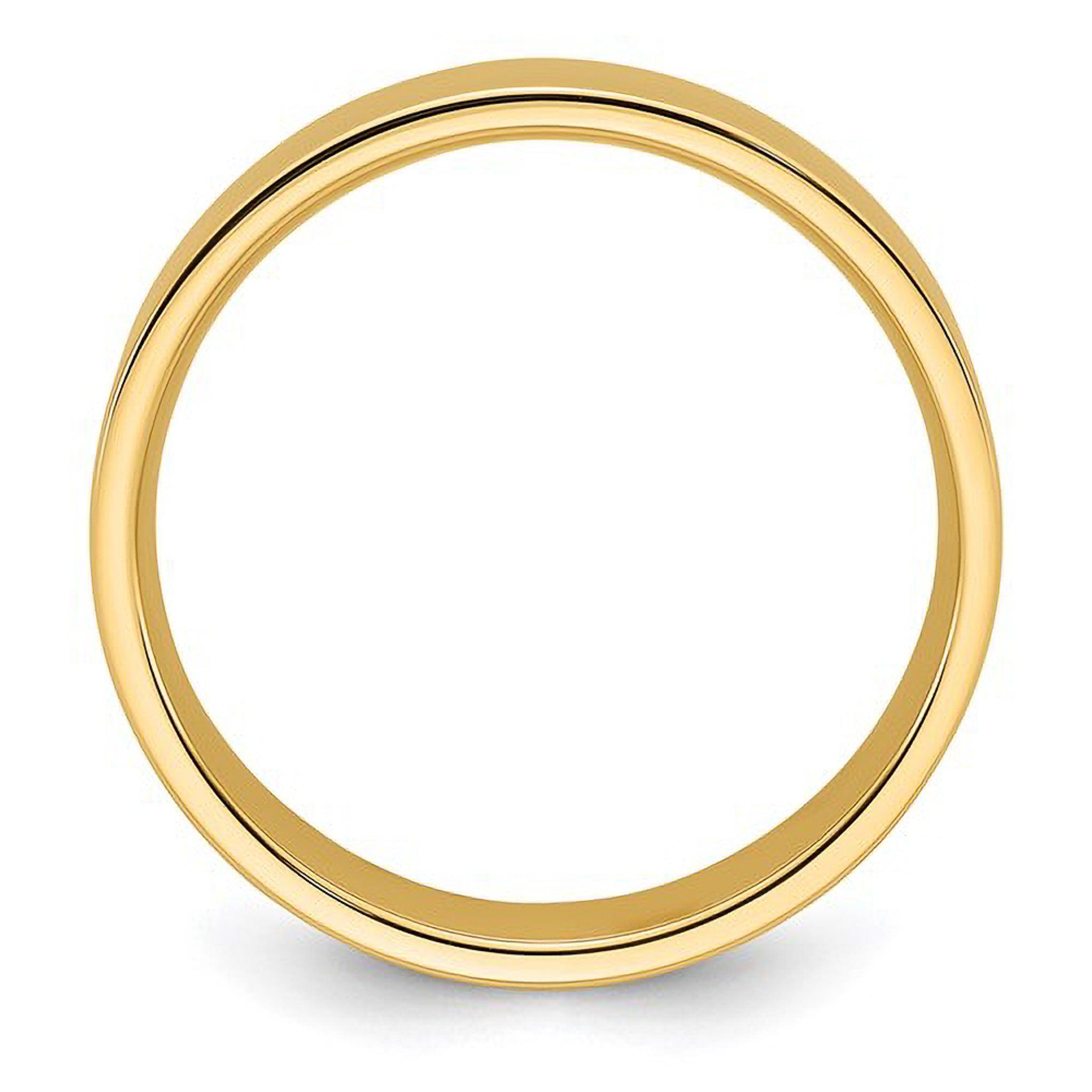 Flat Comfort Fit 6mm Men's Wedding Band 14k Yellow Gold - Iris + Mill