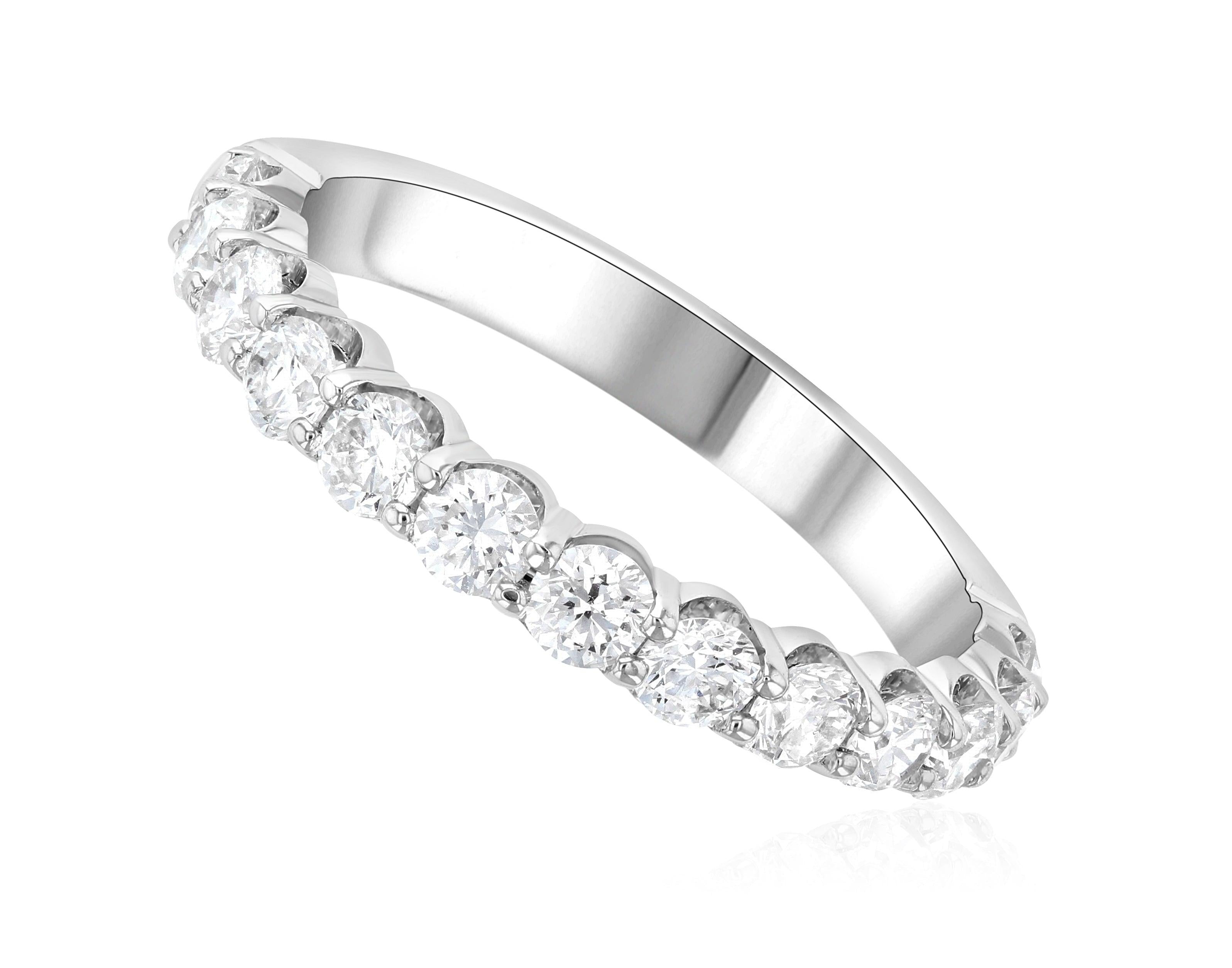 Floating Diamond Wedding Ring in 14k White Gold (1.08 ct. tw.) - Iris + Mill