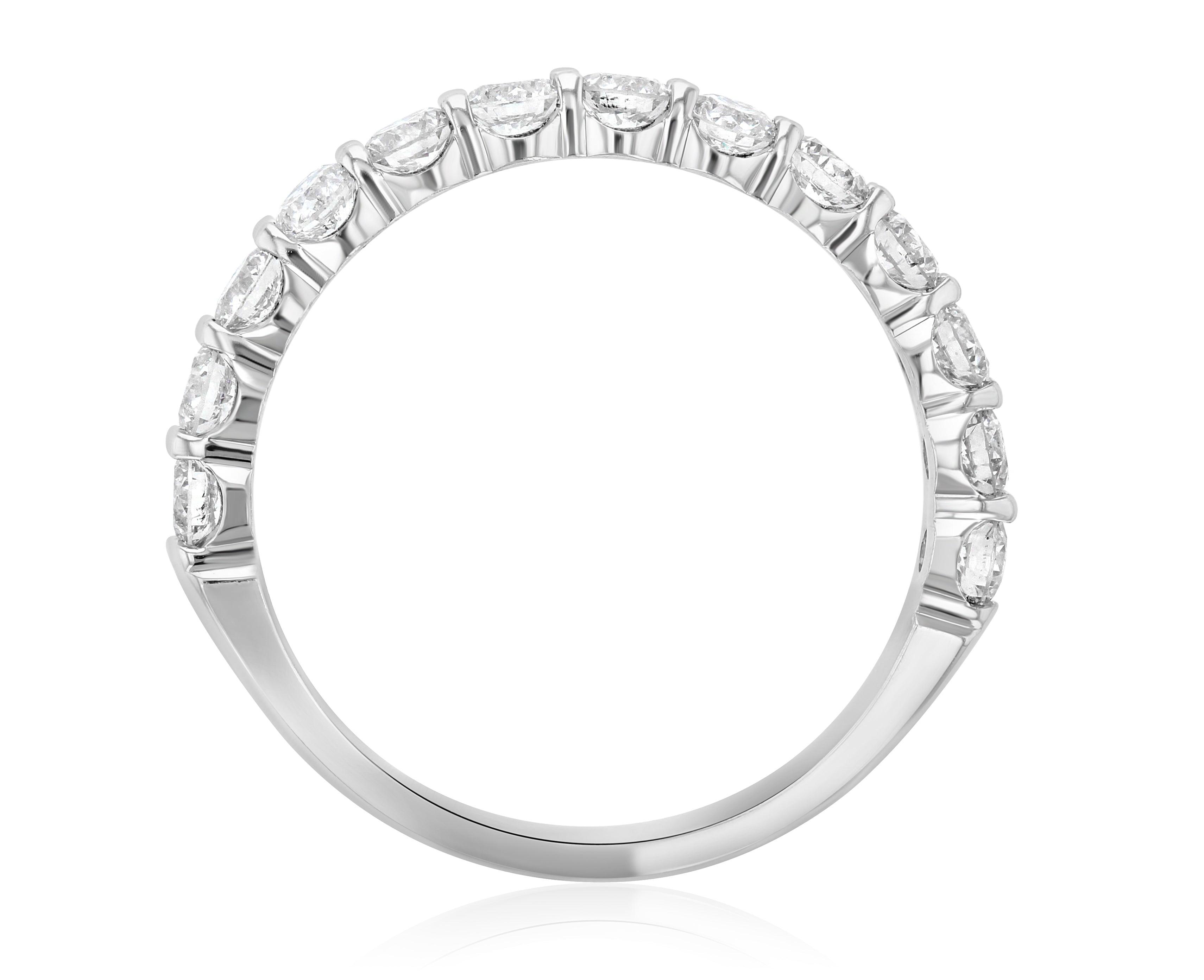 Floating Diamond Wedding Ring in 14k White Gold (1.08 ct. tw.) - Iris + Mill