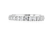 French Pavè Set Round Diamond Wedding Ring in 14k White Gold (0.50 ct. tw.) - Iris + Mill