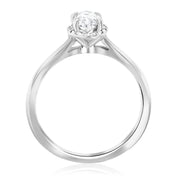 Halo Oval Diamond Engagement Ring in 14k White Gold (7/8 ct. tw.) - Iris + Mill