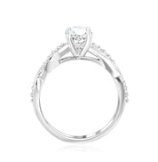 Infinity Diamond Solitaire Engagement Ring in 14k White Gold - Iris + Mill