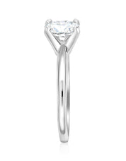 Oval Cut Diamond Solitaire Engagement Ring in 14k White Gold - Iris + Mill