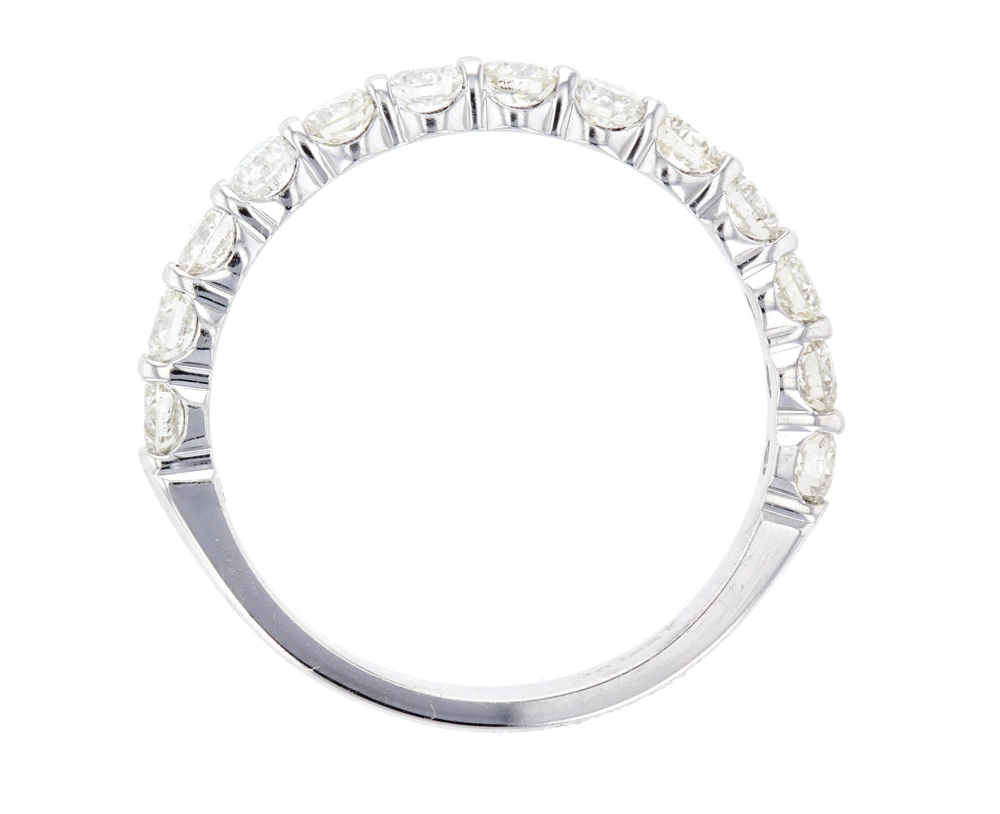 Petite Diamond Wedding Ring in 14k White Gold - Iris + Mill
