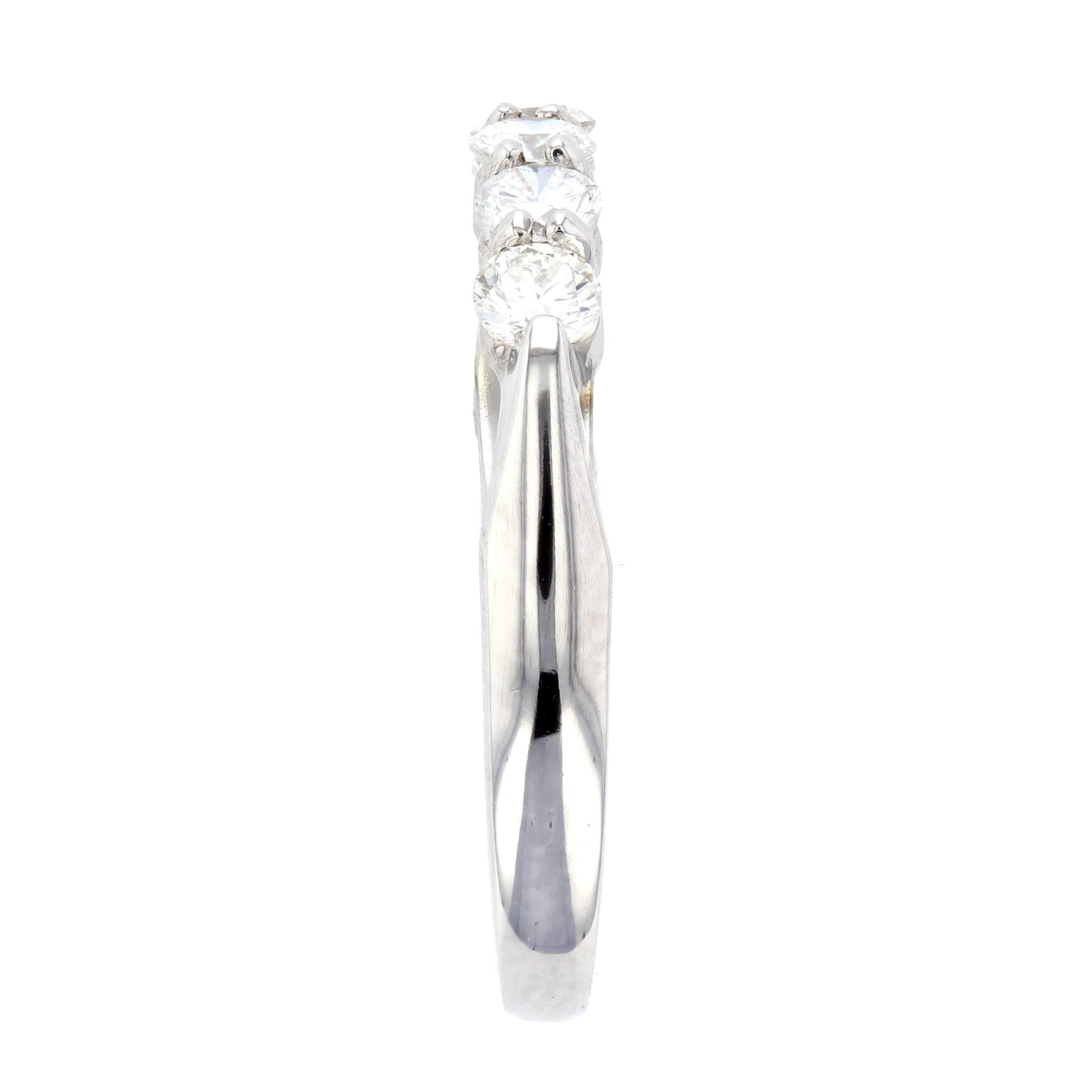 Petite Five-Stone Diamond Wedding Ring in 14k White Gold - Iris + Mill