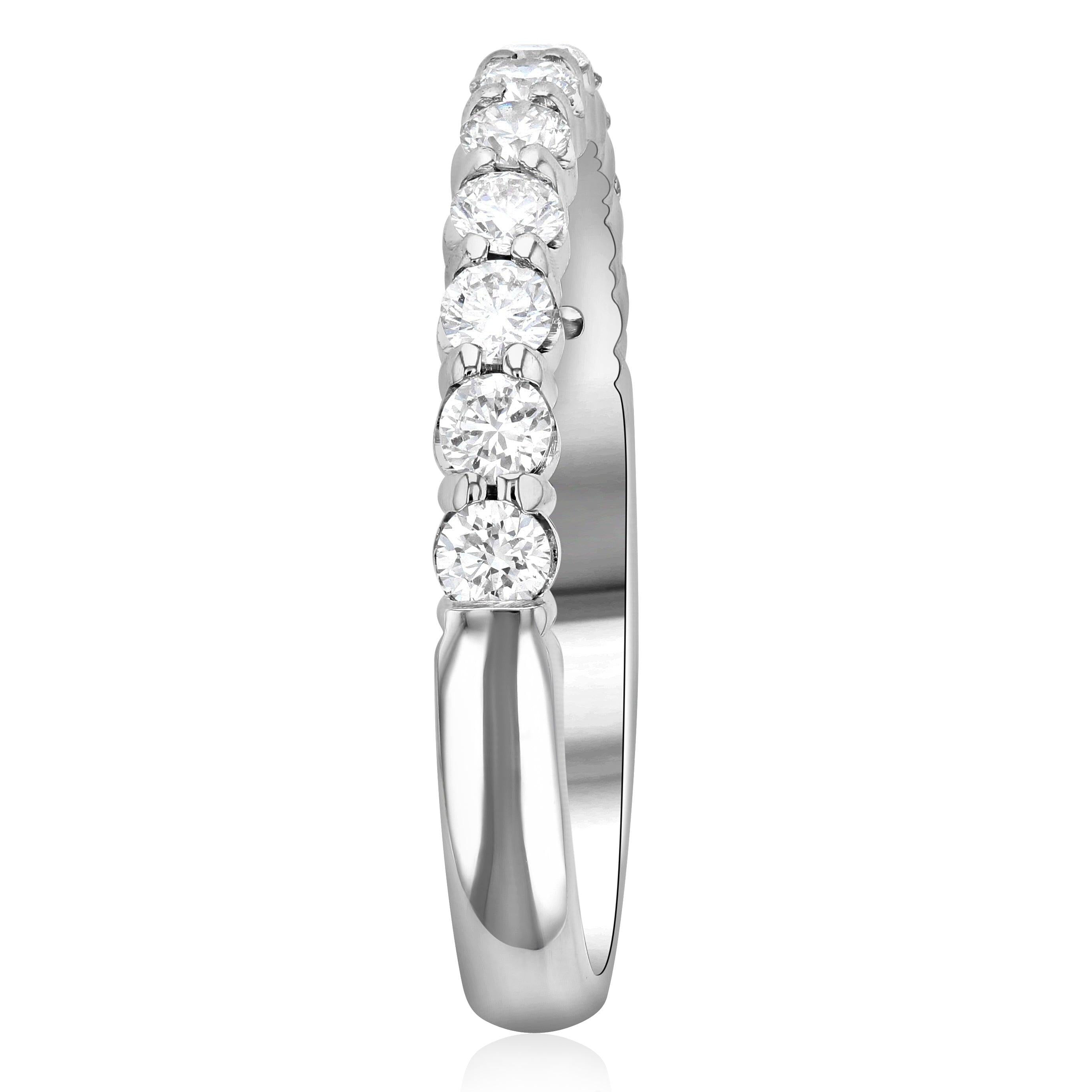 Petite Floating Diamond Wedding Ring in 14k White Gold (0.55 ct. tw.) - Iris + Mill