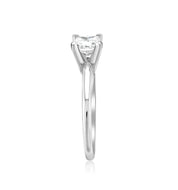 Princess Cut Diamond Solitaire Engagement Ring in 14k White Gold