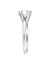 Six-Prong Round Diamond Solitaire Engagement Ring in 14k White Gold - Iris + Mill