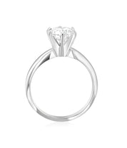Six-Prong Round Diamond Solitaire Engagement Ring in 14k White Gold - Iris + Mill